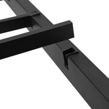 Queen Size Metal Platform Bed Frame with Wooden Headboard and with Footboard USB,Charging Station,2 W311P167043