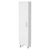 Lawen Tall Storage Cabinet, Single Door, 3 Broom Hangers B128P148730