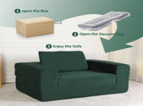 Compression Human Dog Sofa Bed for Adult & Pets,Modern Floor Couch With Pillow for Living Room 32722430