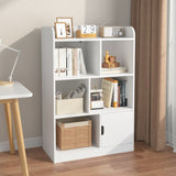 ZUN Kids Bookcase, Bookshelf with 6 Compartments, Shelves and Cube Organizer, for Bedroom Living Room 48428441