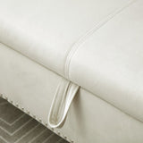 Aijia 63" Velvet Multifunctional Storage Rectangular Sofa Stool Buttons Tufted Nailhead Trimmed W111749320