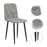 Dining Chairs Set of 4, Modern Kitchen Dining Room Chairs, Velvet Dining Chair Upholstered Cushion W578P191315