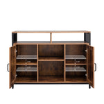 ZUN Sideboard, storage cabinet with open shelves for kitchen dining room living room, industrial style, W1321126671