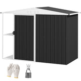 Steel Storage Shed Garden Tool house 7' x 4' White-AS 90928192