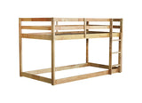 ZUN Solid Wooden, Solid Rubber Wooden Twin over Twin Loft Bed with Ladder, with Bed Platform of W504P191673