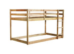 ZUN Solid Wooden, Solid Rubber Wooden Twin over Twin Loft Bed with Ladder, with Bed Platform of W504P191673