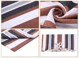 Professional Black & Silver Flowers Hammock Stand with Polyester Coffee Stripe Hammock 81424491