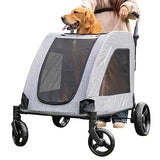 EchoSmile XL Extra Large Dog Stroller - Adjustable Handles,Lightweight Folding Pet T2602P306343