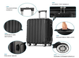 Vertical pattern four-in-one universal wheel with handle trolley case 16in 20in 24in 28in ABS 49806101