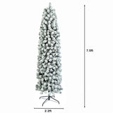 7.5ft Pencil Flocking Christmas Tree 69444721