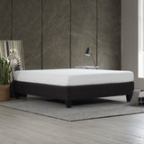 Dark Grey Upholstered Platform Bed Frame, King B011P199721