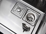 Waterfall Kitchen Sink, Stainless Steel Single Bowl in Black, Multifunctional Workstation with 55656405
