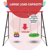 Swing Stand Frame,Swing Set Frame for Both Kids and Adults,500 Lbs Heavy-Duty Metal A-Frame Backyard 88815579
