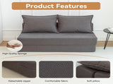 Foldable Sofa Bed Sleeper Lounge Chair with Pillow Floor Mattress Floor Couch with Backrest for W1170P314886