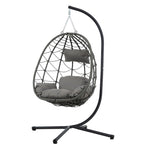 ZUN Egg Chair Stand Indoor Outdoor Swing Chair Patio Wicker Hanging Egg Chair Hanging Basket Chair W1703P163948