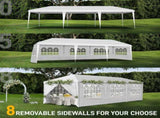 10x30ft Outdoor Pop Up Canopy, Portable Instant Canopy Tent with 8 Sidewalls for Outdoor Events 10270298