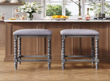 26''Counter Stools,Set of 2 with Upholstered Seat, Solid Acacia wood Frame, Foam-Padded Seat, Open N780P339749G