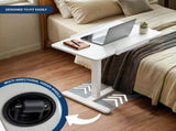 Techni Mobili Sit-to-Stand Rolling Adjustable Laptop Cart, White B031P491733