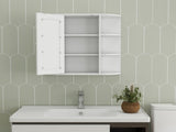 Bathroom Medicine Cabinet with Mirror, Wall Mounted Bathroom Cabinet with Mirror Door, 6 Open 89992700