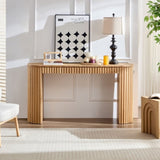 59.05'' Modern Console Table With Drawer for Entryway with Unique Vertical Stripe Design for Living W876P299541
