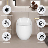1-Piece 1.28 GPF Single Flush Egg Shape Toilet in Glossy White W2973P248391