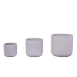 Handmade White Ceramic Planter Set of 3 , Indoor & Outdoor Flower Pots for W3273P322255