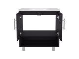 Bathroom Vanity, 2 Doors, 4 Shelves, Black Wengue B097P369431