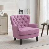 Mirod Vintage-Inspired Upholstered Lounge Chair with Nailhead Trim ,Solid Wood Legs for Stability N760P253374P