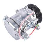 A/C Compressor with 6-Groove Pulley Fits for Sanden SD7 Style Serpentine Belt HC5005BK HRC55824-BK 17606676