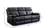 Power reclining sofa with DDT / LED Strip BLACK color W1805106078