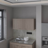 Nakya Kitchen Wall Cabinet with 2 Doors, White Oak B128P314811