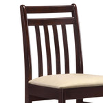 ZUN Light Brown and Cappuccino Slat Back Desk Chair B062P153826