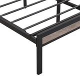 Queen Size Metal Platform Bed Frame with upholstery storage function Headboard and USB LINER and W311133408