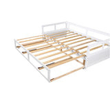 Wooden Daybed with Trundle Bed and Two Storage Drawers , Extendable Bed Daybed,Sofa Bed for Bedroom WF194973AAK