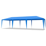 ZUN 10'x30' Outdoor Party Tent with 8 Removable Sidewalls, Waterproof Canopy Patio Wedding Gazebo, Blue 03964821