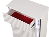 Fabio Contemporary Style 5-Drawer Chest Made with Diamond-Patterned Side Accents with LED Lighting B009P309321