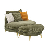 65.00 inches long, Corduroy Sofa Fabric, with three matching pillows and two spacious and W1658P212596