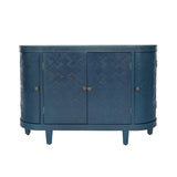 47''Oval Storage with 4 Doors,Buffet Sideboard with Storage, Fluted Accent Storage W2295P290657