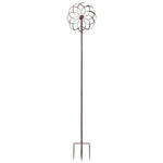 ZUN 79" High Wind Spinners Outdoor, Wind Sculpture with Metal Stake, 360 Degrees Windmill for Yard, W2181P195994