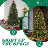 7.5 FT Artificial Christmas Tree with DIY 400 Warm White LED Lights, Hinged Xmas Pine Tree with Tree 94724856
