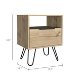 Light Oak 1-Shelf 1-Drawer Nightstand B06280480