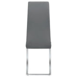 Grey and Chrome High Back Side Chairs B062P145654