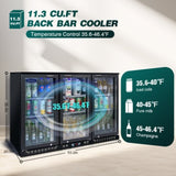 ORIKOOL Beverage Refrigerators Cooler 53 inch 3 Glass Door Back Bar, 480 Cans Commercial Display Bar W2095P162741