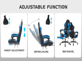 Gaming Chair with Footrest, Ergonomic Computer Chair with Headrest and Lumbar Support, Breathable W2367P288692