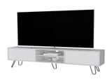 White Hairpin Leg TV Rack B062P175186