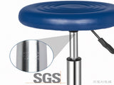 Round Stool with Lines Rotation Bar Stool Blue 27499847