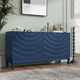 Elegant Sideboard Featuring Sophisticated Wavy Pattern Doors with Arched Groove Design in a Stylish W2696P245317