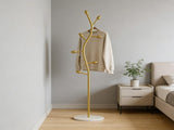 Clothing Rack, Golden Metal Freestanding Heavy Duty Clothes Rack with Marble Base, Multipurpose 73845843