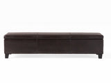 Upholstered PU Leather Storage Ottoman, Solid Wooden Legs N757P414088O