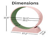 80*34*86CM Pink PP track connector assembly, circular design with green carpet 1 cat teaser stick, 44605047
